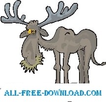 free vector Moose Eating 1