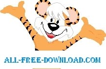 free vector Tiger Happy 2