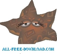 free vector Starfish Sad