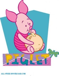 free vector Winnie the Pooh Piglet 031