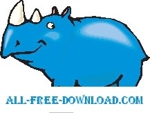 free vector Rhino Smiling