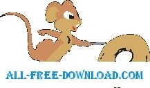 free vector Mouse and Donut