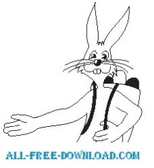 free vector Rabbit with Backpack