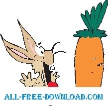 free vector Rabbit with Carrot 2