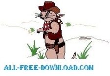 free vector Prairie Dog Cowboy