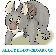 free vector Koala Hiking