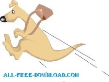 free vector Kangaroo and Pouch
