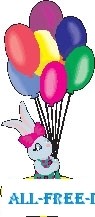 free vector Rabbit with Balloons