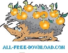 free vector Porcupine and Worms