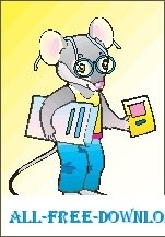 free vector Mouse with Books