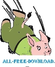 free vector Pig Falling