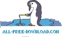 free vector Penguin Fishing 4