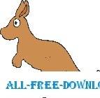 free vector Kangaroo Hopping