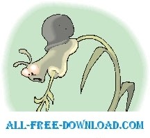 free vector Snail Scared 2