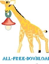 free vector Giraffe with Lantern