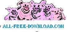 free vector Pigs Smiling