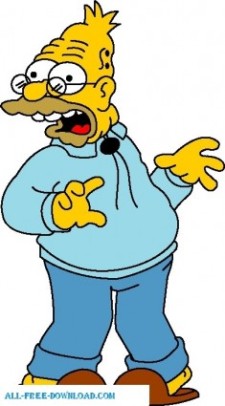 free vector Grandpa Simpson The Simpsons
