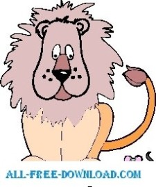 free vector Lion and Mouse