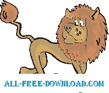 free vector Lion Walking
