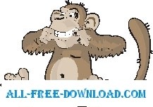 free vector Monkey Making Face 2