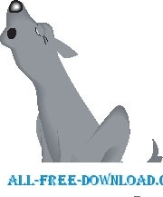 free vector Wolf Howling