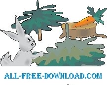 free vector Rabbit with Carrot 7