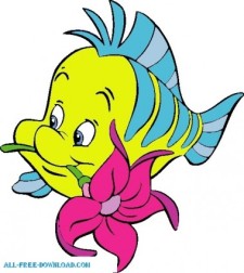 free vector Little Mermaid Flounder 002