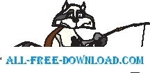 free vector Raccoon 6