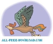 free vector Rooster Flying