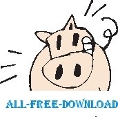 free vector Pig Grinning 1