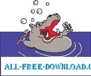 free vector Hippo Bathing 1