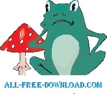 free vector Frog Thinking