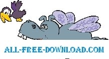 free vector Hippo Flying
