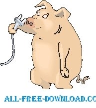 free vector Pig with Nose Plug
