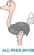 free vector Ostrich Smiling