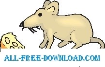 free vector Mouse and Cheese 07