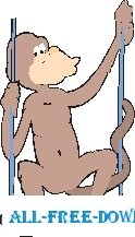 free vector Monkey on Swing