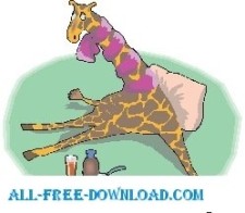 free vector Giraffe Sick 2