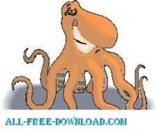 free vector Octopus Happy 2