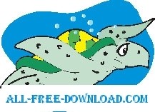 free vector Turtle Swimming 2