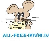 free vector Mouse and Cheese 02