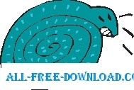 free vector Snake Coiled and Hissing