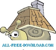 free vector Snail House 4