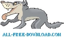 free vector Wolf Hungry