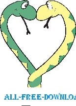 free vector Snakes in Love 1