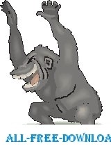 free vector Gorilla Angry