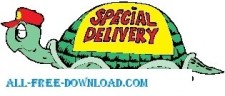 free vector Special Delivery Turtle