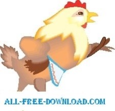 free vector Hen with Apron