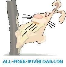 free vector Rabbit Eating Tree