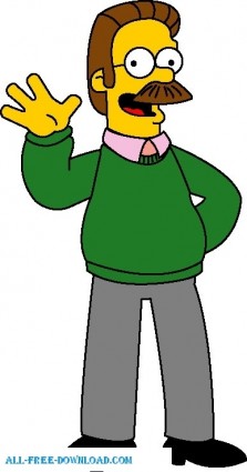 Ned Flanders The Simpsons (96072) Free EPS Download / 4 Vector